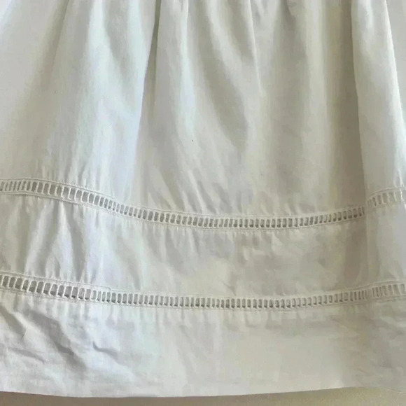 GAP White Flowy Airy Lattice Cutout A-Line Skirt, Minimalist Spring Skirt,Size 6 - Picture 13 of 16